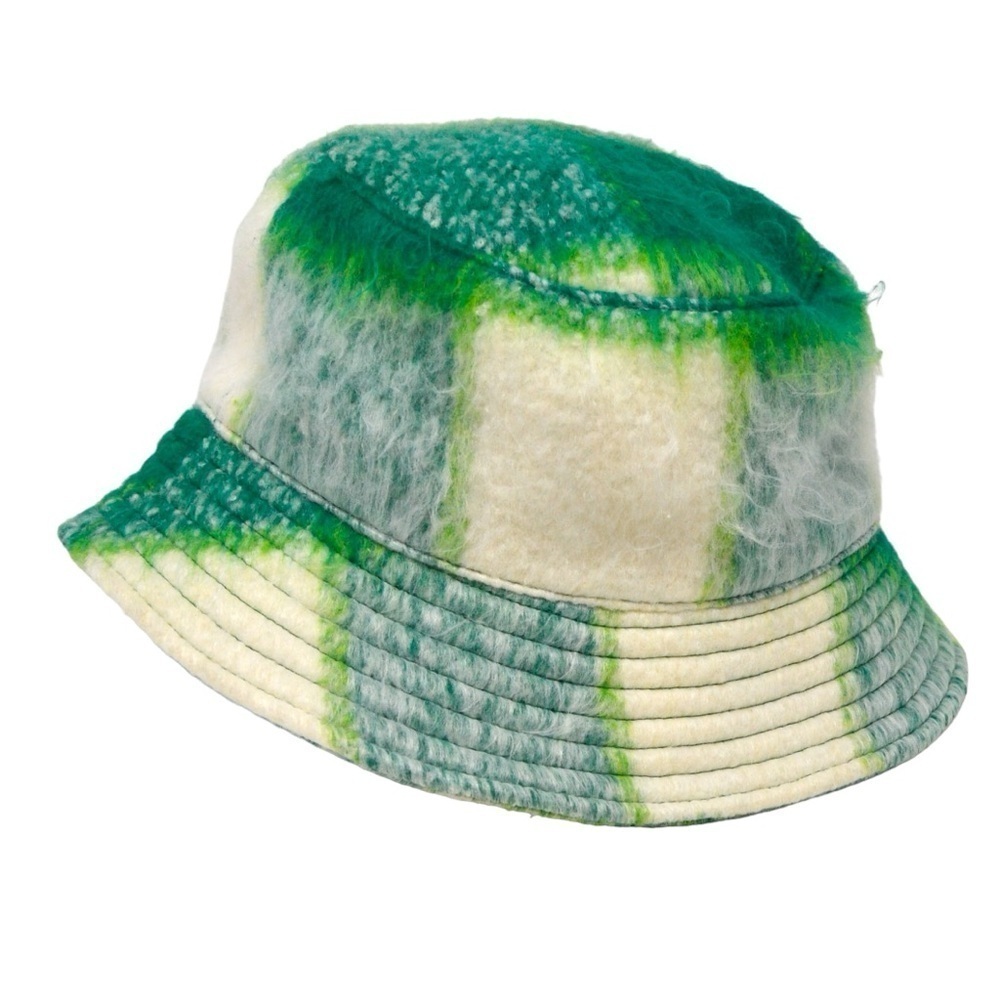 Alpine Design Women's Brushed Bucket Green Plaid Hat‎ OSFM